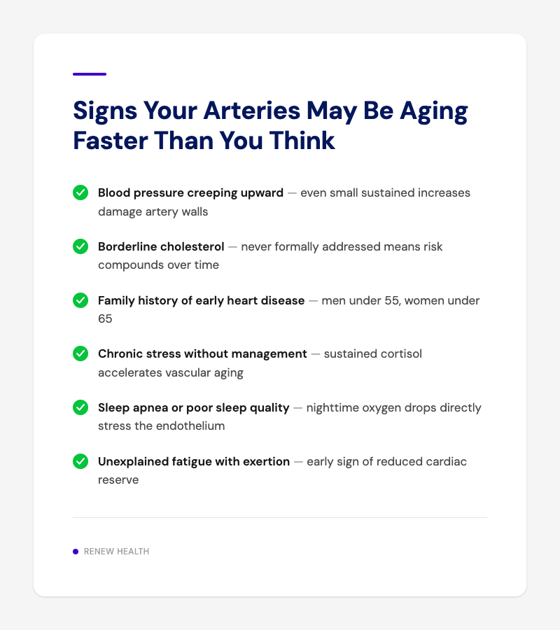 Signs Your Arteries May Be Aging Faster Than You Think