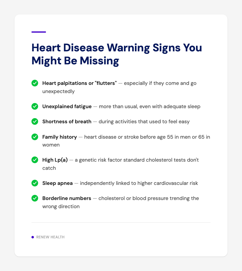Heart Disease Warning Signs You Might Be Missing