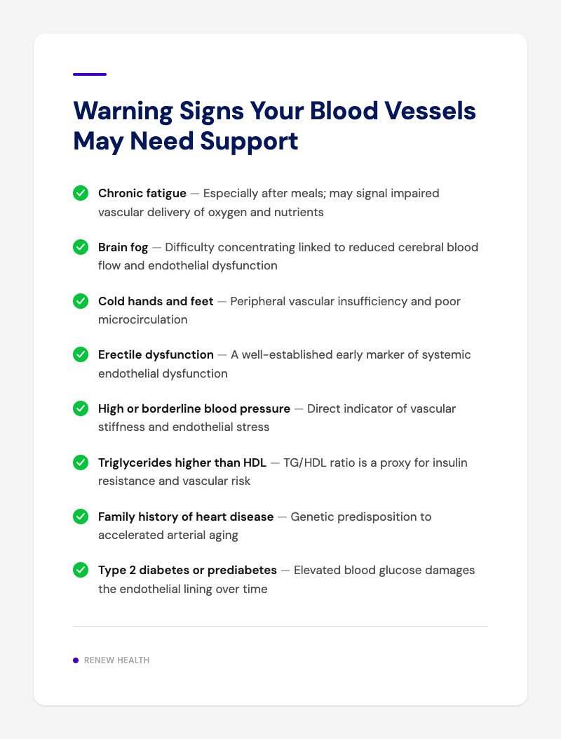 Warning Signs Your Blood Vessels May Need Support
