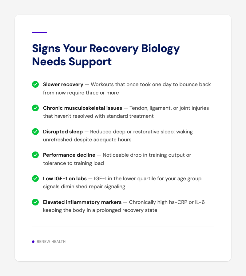 Signs Your Recovery Biology Needs Support